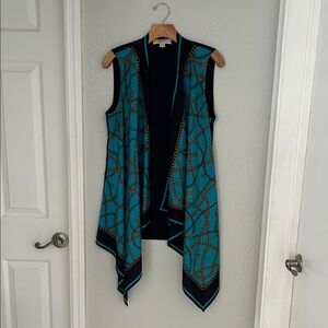 Michael Kors Navy and Teal shawl